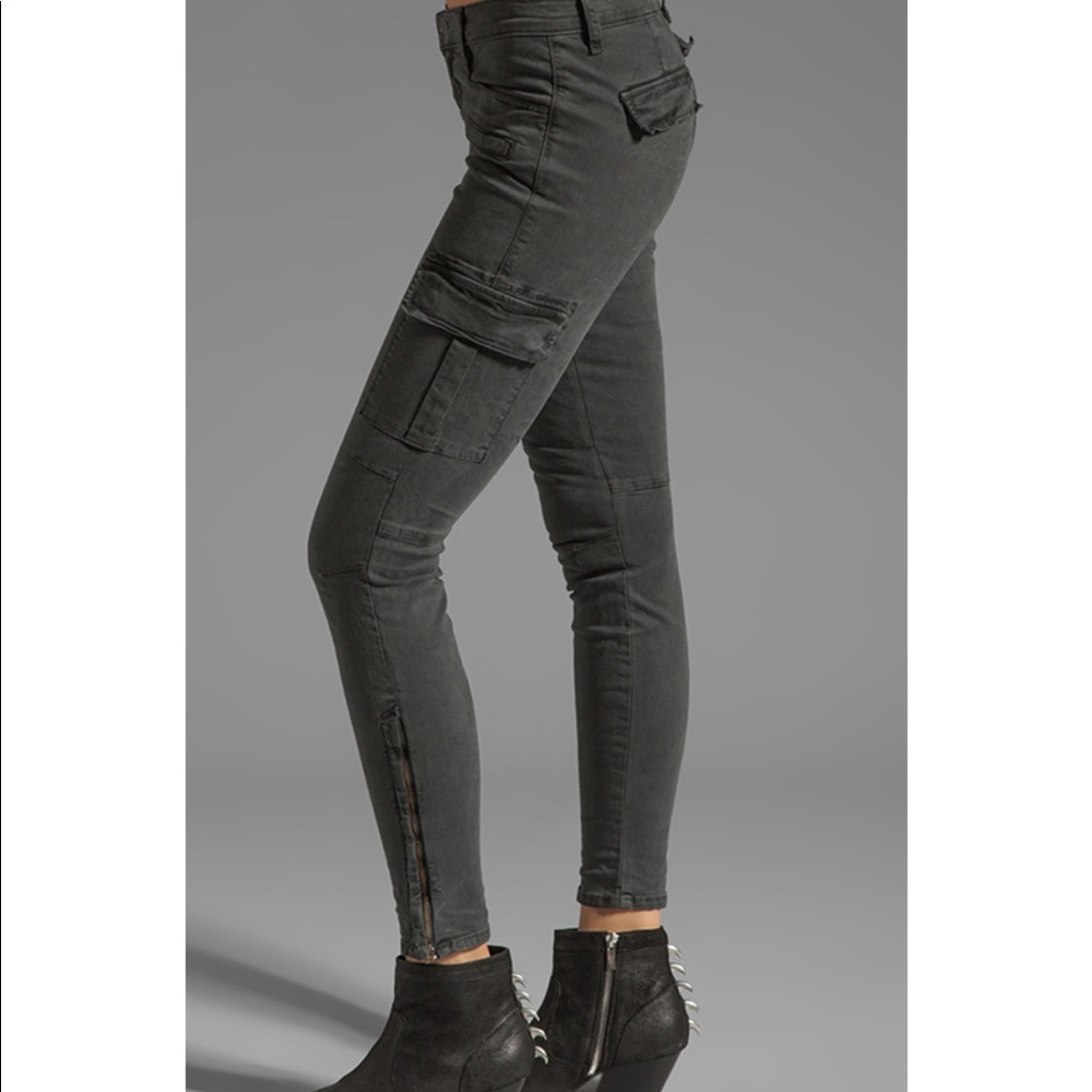 J Brand Grayson Skinny Cargo Pants Vintage Black
